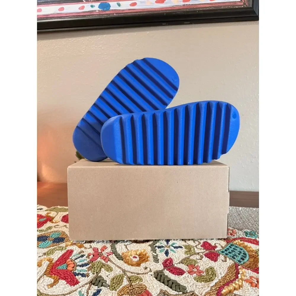 adidas Yeezy Slide Azure Blue Black Onyx Ye YS-01 Foam RNR ID4133